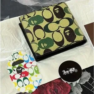 小物 A BATHING APE X COACH COIN WALL Coach x Bape Bathing Ape Coin Bi-fold Wallet | eBay